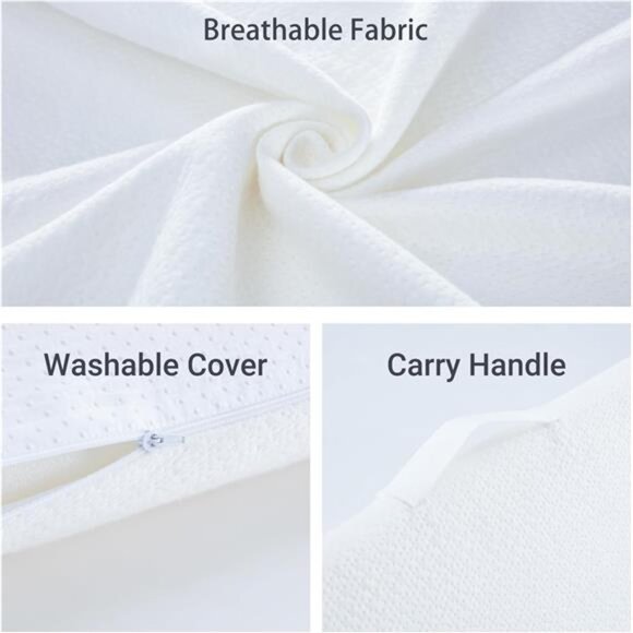 Kingfun 4pcs Orthopedic Bed Wedge Pillow Set for Post Surgery, Memory Foam - Picture 3 of 7